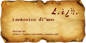 Lenkovics Ámon névjegykártya